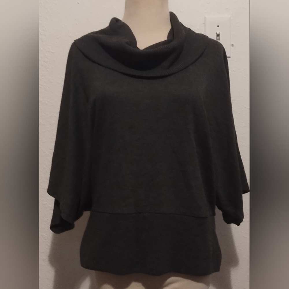 Liz Banks grey sweater